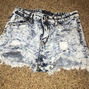 acid wash shorts